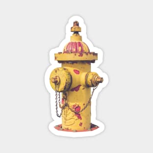 Eddy Valve Peeling Yellow Fire Hydrant Magnet