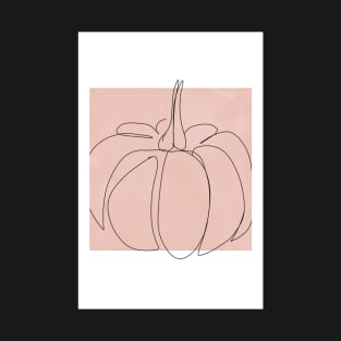 Modern linear pink pumpkin fall themed T-Shirt