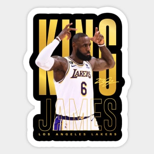 Lebron James Jersey Sticker for Sale by WalkDesigns