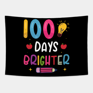 100 Day Brighter – Fun School Celebration Design Tapestry
