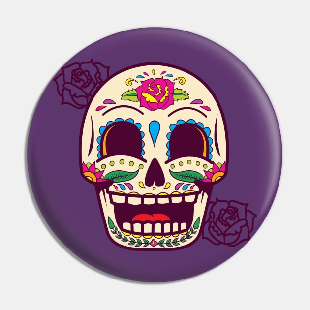 Flower Skull Pin by superdupertees