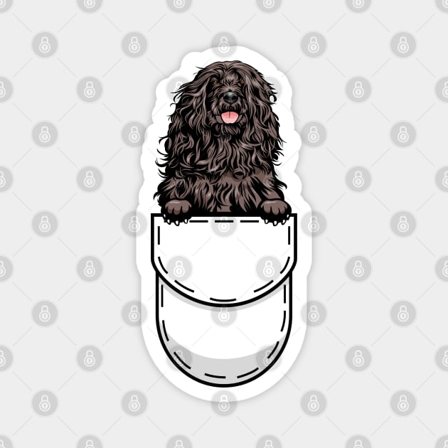 Portuguese Water Dog Pocket Dog Magnet by Pet My Dog