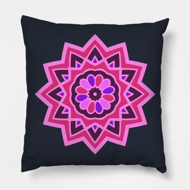 Far Out Mandala Pillow by machmigo