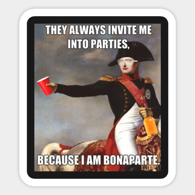 Funny Napoleon Bonaparte Horse Sunglasses Party History Gift Idea Funny Napoleon Bonaparte Sticker Teepublic Au