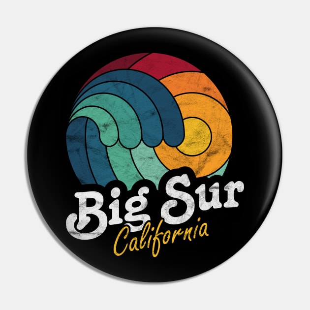 Big Sur California Surfing Surf Sunset Wave Pin by MrTeee