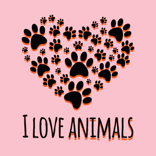 I love Animals fun T-Shirt T-Shirt