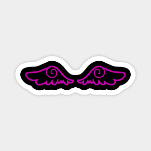 Black and Purple Wings Magnet