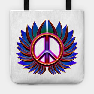 peace sign flower Tote