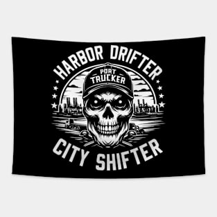 Harbor Drifter City Shifter Port Trucker Tapestry