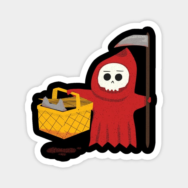 Little Death Riding Hood Magnet by Zachterrelldraws