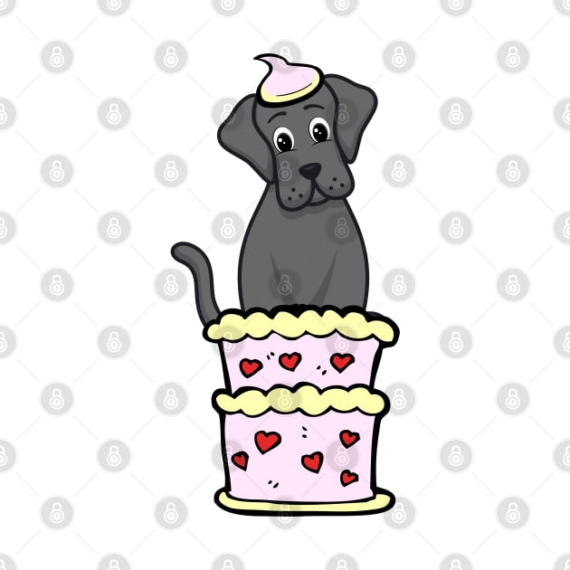 Big dog Jumping out of a cake by Pet Station