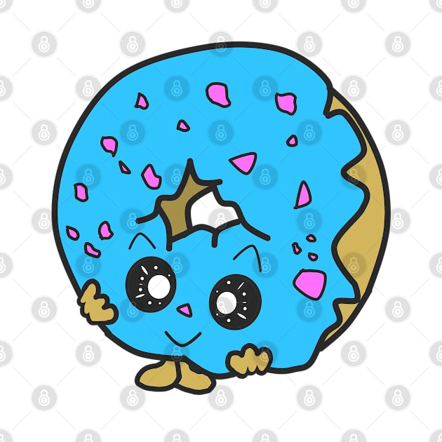 blue donut kawaii frosting cute sweet by FromBerlinGift