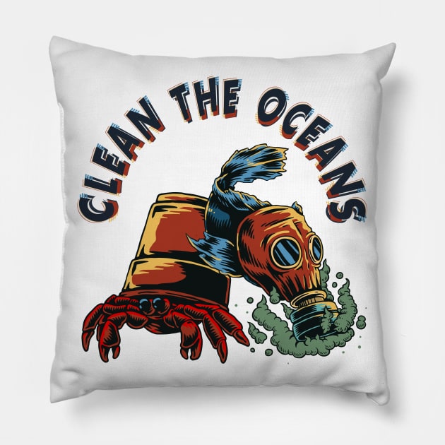 Clean the Oceans - Combo Pillow by UnluckyDesigns