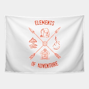 Elements of Adventure - orange Tapestry