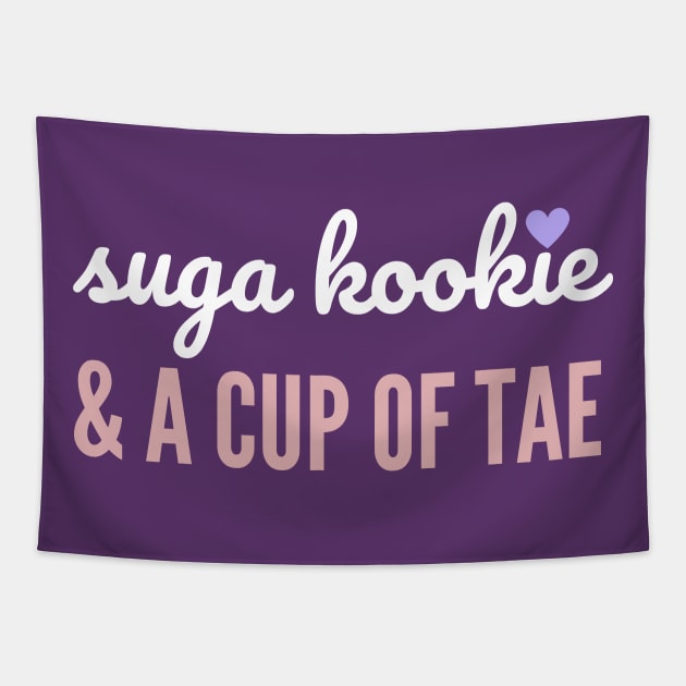 Suga Kookie & A Cup of Tae Tapestry by e s p y