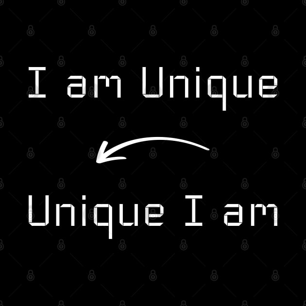 I am Unique T-Shirt mug apparel hoodie tote gift sticker pillow art pin by Myr I Am