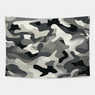 Grey Urban Camo Pattern Tapestry