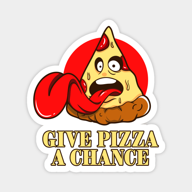 Give Pizza A Chance - Pizza Monster Magnet by Acid_rain