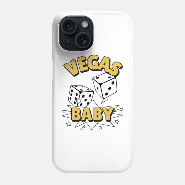 VEGAS Gold With Dice Phone Case by SartorisArt1