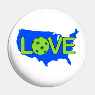 America Loves Pickleball Pin