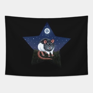 Grey Hooded Rat Star Tapestry