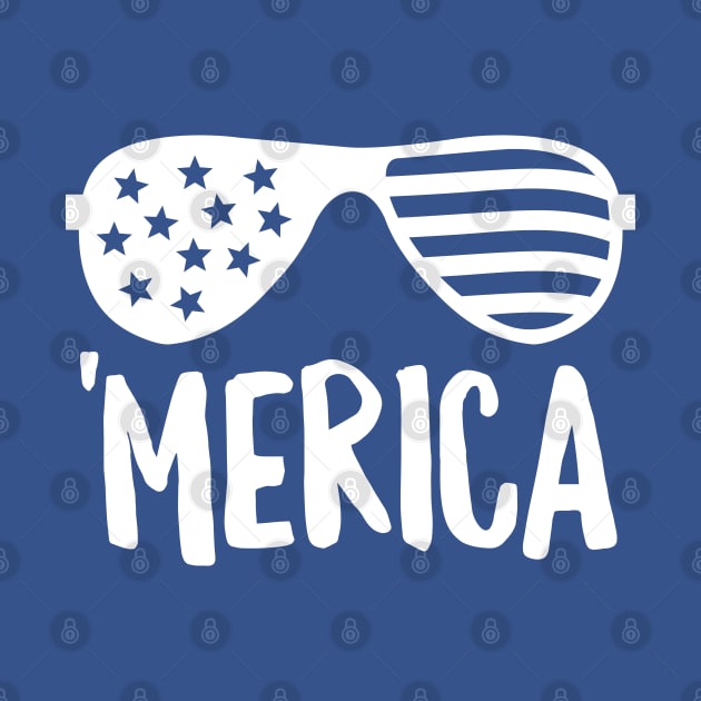 Merica Shades (White) by DetourShirts