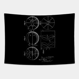 Basketball Vintage Patent Hand Drawing Tapestry