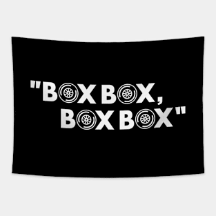 Box Box Box Box White F1 Design Tapestry