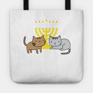 Happy Hanukkah - Hanukcats! Funny Cat lover Hannukah gifts Tote