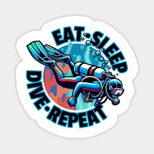 Eat Sleep Dive Repeat Magnet