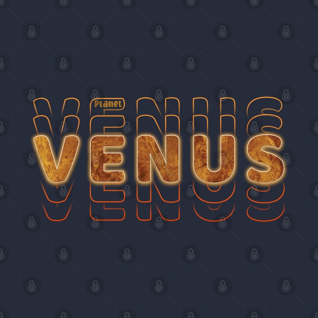 Typograph Planet Venus: Earth’s twin by Da Vinci Feather