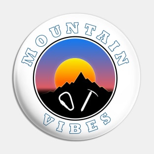 Mountain Vibes - Sun - Slogan Design Pin