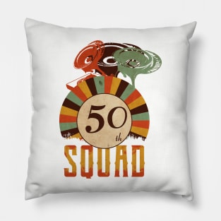50th anniversary music squad, birthday gift vintage Pillow