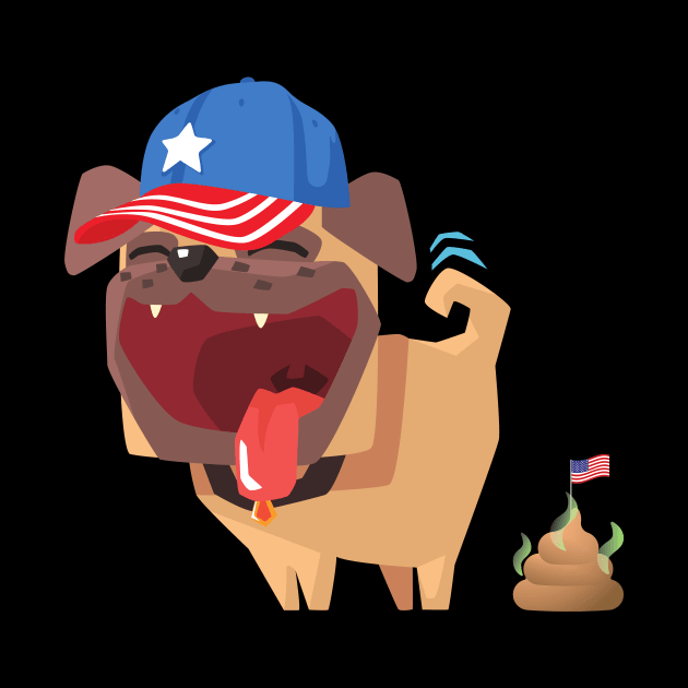 Patriotic American Bulldog Funny Design by nathalieaynie