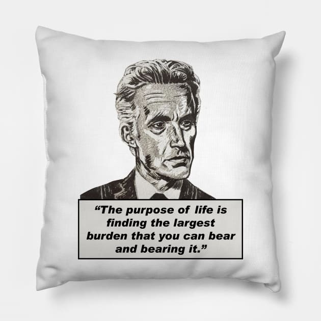 Jordan Peterson Quote #4 (original art version) Pillow by MasterpieceArt