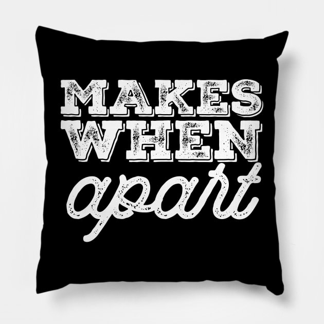 Makes When Apart Pillow by vintage-corner