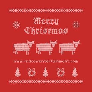 Red Cow Christmas Sweater T-Shirt