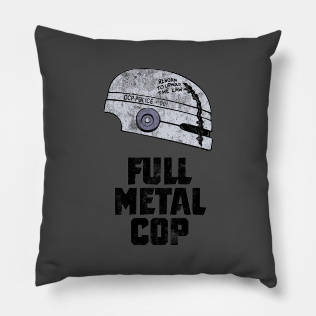 Full Metal Cop Pillow by sketchfiles