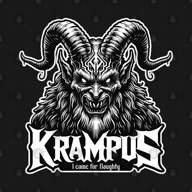 Krampus Night Terror Tee: I Came for Naughty by Skull Riffs & Zombie Threads