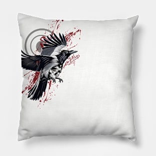 Bloody raven Pillow