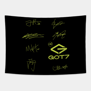 Design with the signatures of  got7 Tapestry