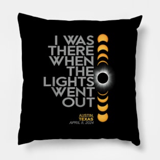 Austin Texas Total Solar Eclipse 2024 Pillow