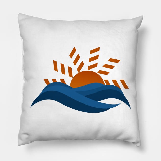 Rising sun Pillow by Smriti_artwork