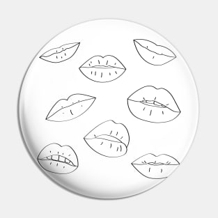 doodle lips Pin