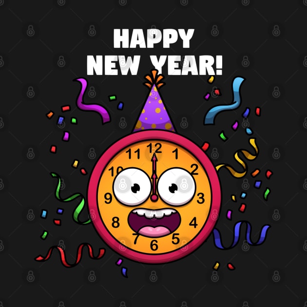 Cute Happy New Year Clock by TheMaskedTooner