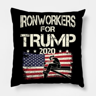 Ironworkers For Trump 2020 Ironworker Pillow