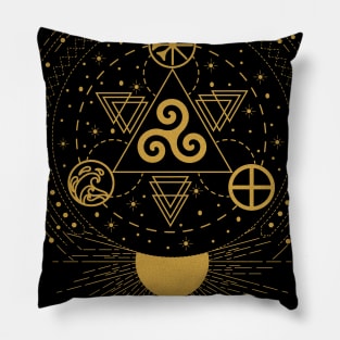 Triskele - Earth, Sea & Sky | Pagan Symbol Pillow