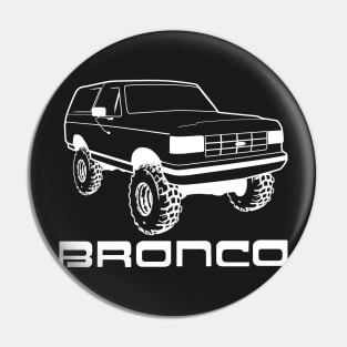 1987-1991 Ford Bronco w/Tires, Black Print Pin