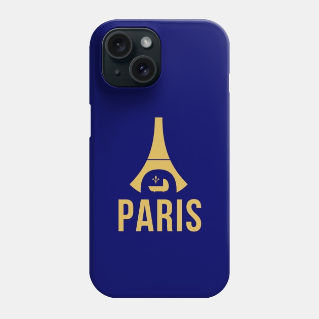 Paris France Gold Phone Case by VRedBaller