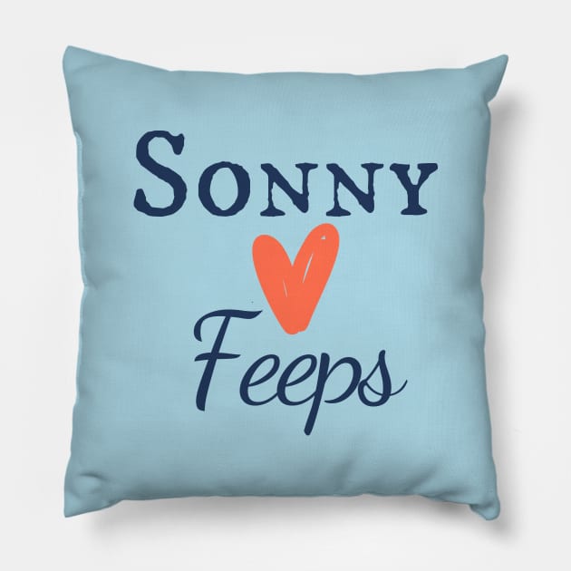 Sonny loves Feeps Pillow by StarsHollowMercantile